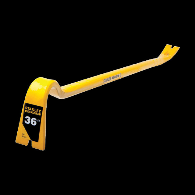 STANLEY 910mm Fatmax Wrecking Bar made of durable steel, featuring leverage ends for prying, lifting, and demolition tasks.