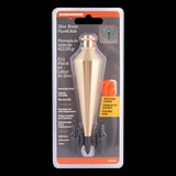 SWANSON 16oz Brass Plumb Bob for precise vertical measurements, featuring durable brass, steel tip, and 20ft orange string.