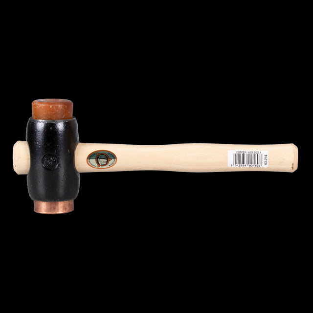 THOR 50mm Copper/Rawhide Hammer with durable copper face and rawhide surface, perfect for precision metal and woodworking tasks.