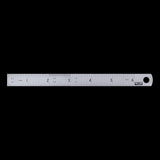 TOLEDO 150mm Stainless Steel Rule featuring metric and imperial measurements for precise and durable measuring tasks.