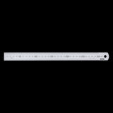 TOLEDO 300mm stainless steel rule with double-sided metric and imperial measurements, square and rounded ends, easy to read.