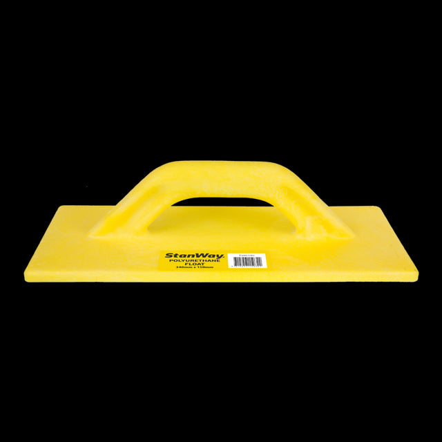 STANWAY Plastic Float, 340mm x 150mm, lightweight polyurethane foam, non-absorbent, ideal for plaster and concrete finishing.