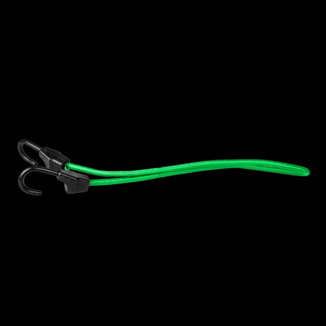 STANWAY 900mm Bungy Cord Strap in green with strong hooks, ideal for securing items in cars, caravans, and at home.