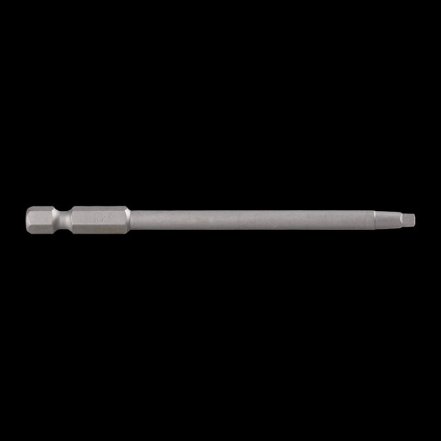 STANWAY SQ2 x 100mm screwdriver bit with tapered head to prevent cam-out and secure screws, ideal for tight spaces.