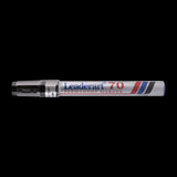 LEADERART Black Permanent Marker with versatile Fiber Bullet tip for precise 1-3mm lines, waterproof ink, and non-toxic safety.