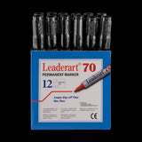 LEADERART Black Permanent Marker with Fiber Bullet tip offers precision lines, waterproof ink, and safety for all ages.