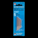 Heavy-duty US BLADE Utility Blades, 5-pack, designed for precise cutting with a robust 0.6mm thickness and perfect compatibility.