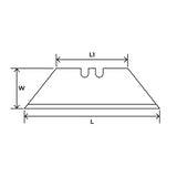 Heavy-duty US BLADE Utility Blades in a 5-pack, ideal for precise cutting and trimming in DIY and professional projects.