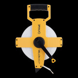 YAMAYO 50m PVC Coated Fibreglass Measuring Tape with a durable design, precision markings, and non-conductive safety features.