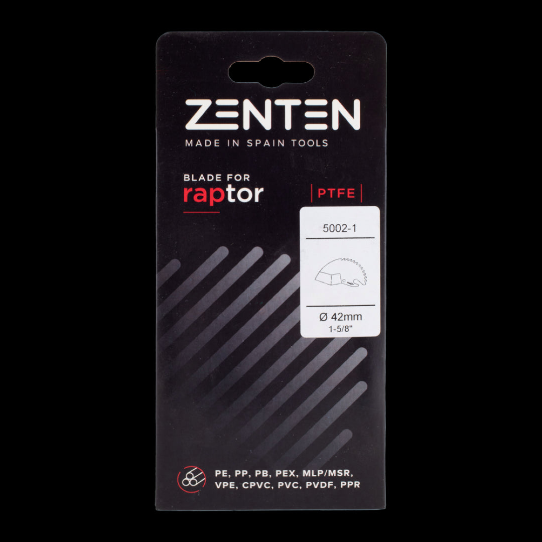 ZENTEN Replacement Blade for ZE5042-1, stainless steel, precision cutting for plastic pipes, easy one-handed replacement.