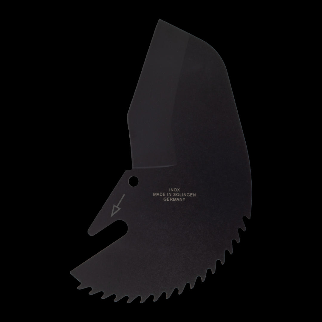 ZENTEN Replacement Blade for ZE5063-1, stainless steel, ideal for precise cutting of 63mm plastic pipes with easy one-handed change.