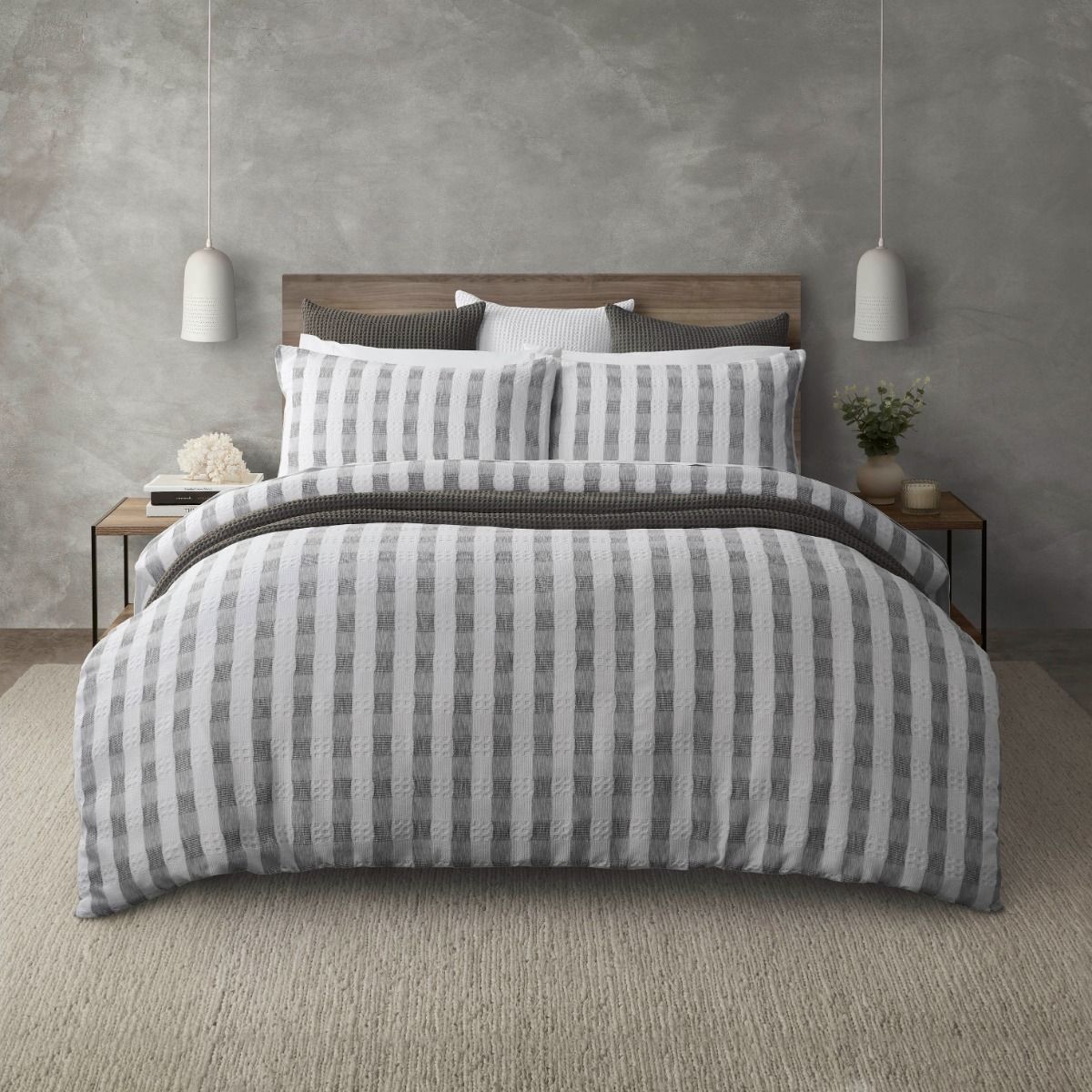 Paxson Duvet Set - Anthracite - King - BAKSANA
