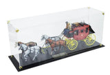 Wooden Ship - DisplayCase: w/WdnBse+brass