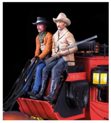 Wooden Ship - 4 figures: 1/12 Stage Coach