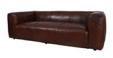 Hampshire 3-Seater Leather Sofa - Vintage Cigar Brown