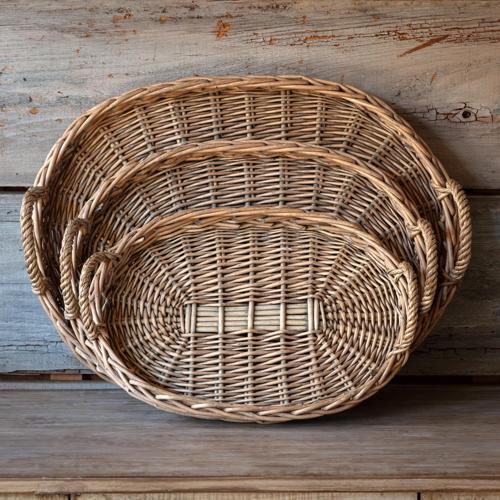 Woven Grape Tray Set of 3