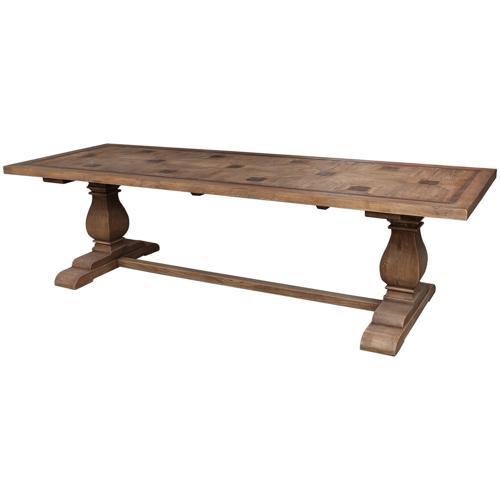 De Fluers Old Elm Parquetry Dining Table
