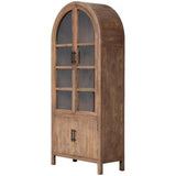 Lisbon Old Elm Arched Glass Display Cabinet