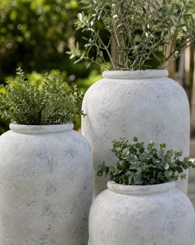 Cream Fibre Cement Planter Pot 400x750