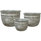 Grey Fibre Cement Planter Pot - Set of 3