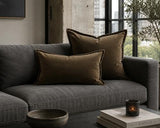 Velvet Olive Cushion Cover - Snugg & Co 400x600