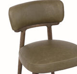 Willow Dining Chair in Olive Leather