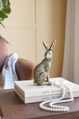 Gold Resin Rabbit Sculpture 950x70x210