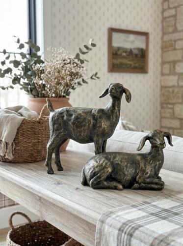Bronze-Style Sheep Sculpture 210x90x135