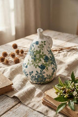 Ceramic Green Floral Pear Ornament
