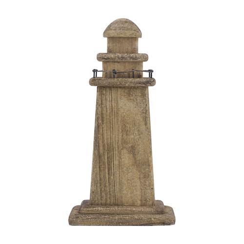Wooden Lighthouse Coastal Ornament 160x70x310