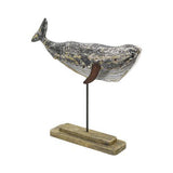 Wooden Whale Coastal Ornament