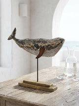 Wooden Whale Coastal Ornament