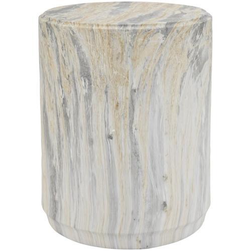 Faux Marble Accent Stool - SE3114