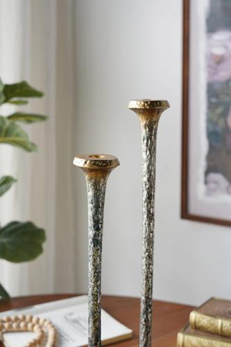 Aluminium Taper Candle Holder 75x75x458