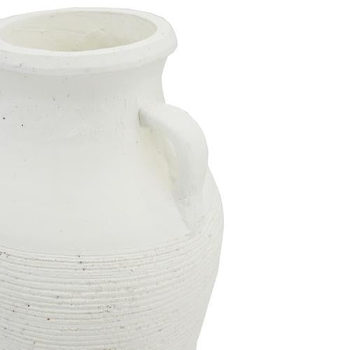 White Terracotta Decorative Urn 200x200x340
