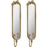 Wall Mirror Sconce Set of 2