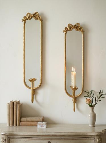Wall Mirror Sconce Set of 2