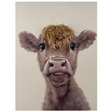 Bad Hair Day Cow Canvas Wall Art 3D Faux Hair 750x1000