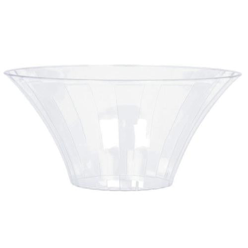 Flared Bowl Clear Plastic - 23cm x 10cm