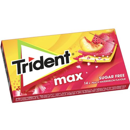Trident Max Peach Watermelon 27g - (Pack of 12)