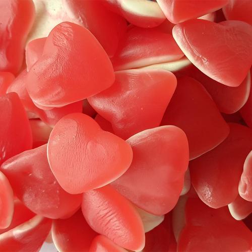 Dulceplus Jelly Strawberry Cream Hearts - 2kg Bag