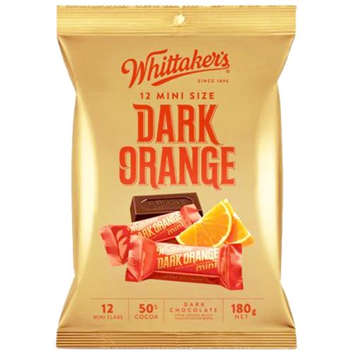 Whittakers Mini Dark Orange Slab 180g - (Pack of 6)