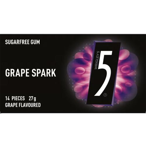 Wrigley’s 5 Grape Spark 27g - (Pack of 24)