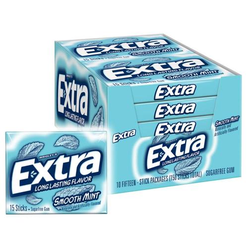 Wrigley’s Extra Smooth Mint Gum 15’s - (Pack of 10)