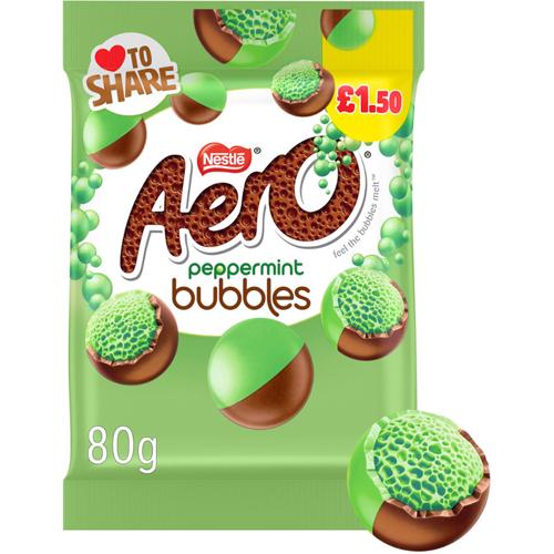 Nestle Aero Bubbles Peppermint Bag 80g - (Pack of 12)