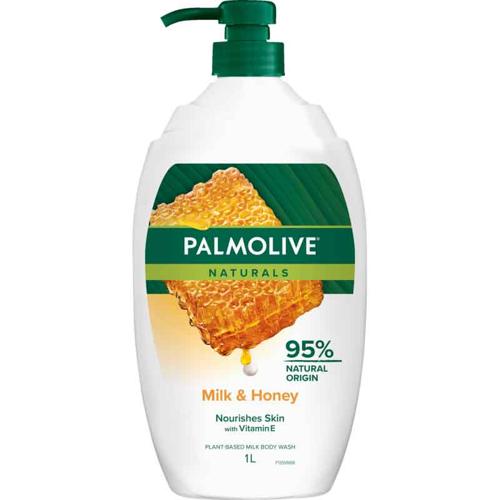 Palmolive Bodywash Milk & Honey 1ltr - (Pack of 3)