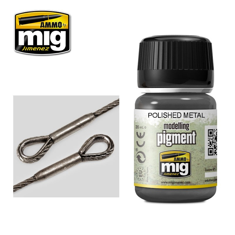 Ammo by MIG -  Pigments - Polished Metal 35ml
