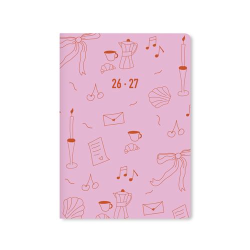 Letts Diary Mid Year A5 Week to View Little Joys Pink 2026/27