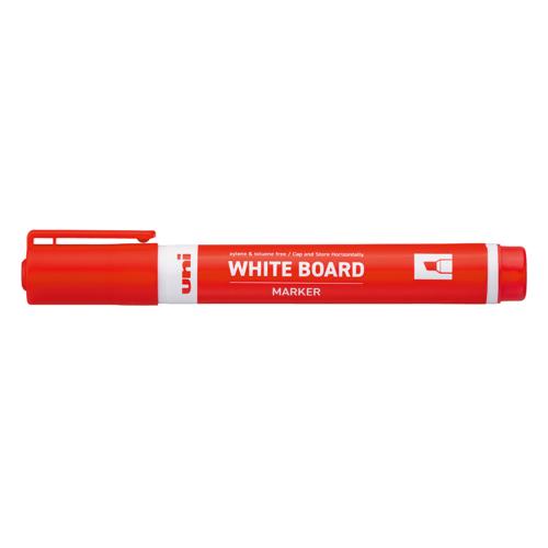 Uni Whiteboard Marker Chisel Red