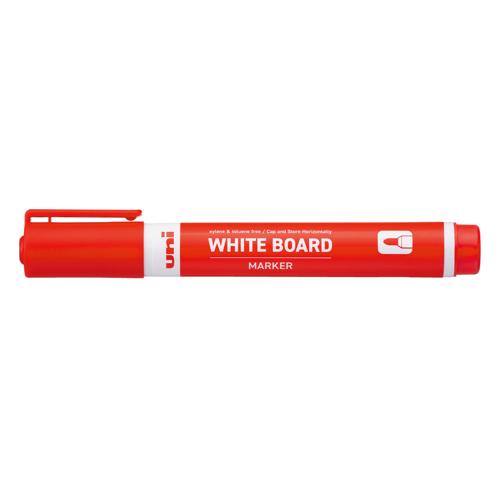 Uni Whiteboard Marker Bullet Red